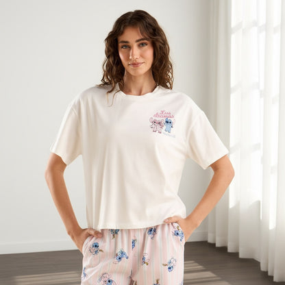 Stitch Print Pyjama Set