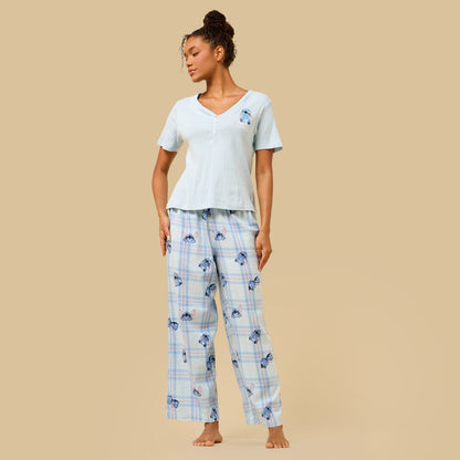 Stitch Print Cotton Pyjama Set