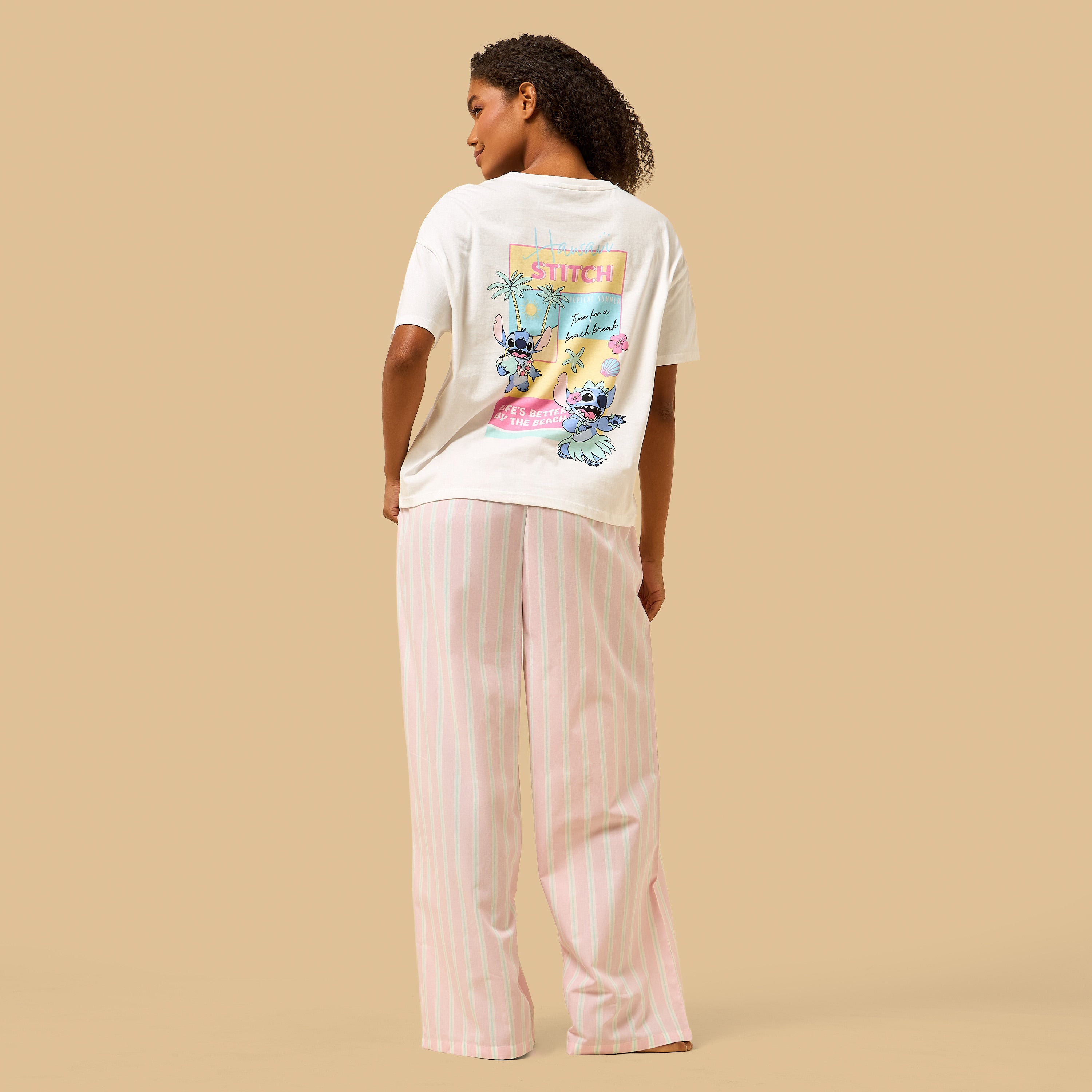 Stitch Print Cotton Pyjama Set