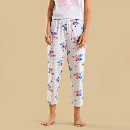 Angel and Stitch Print Pyjama Set