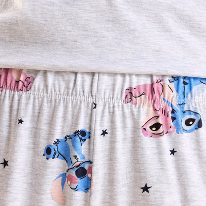 Angel and Stitch Print Pyjama Set