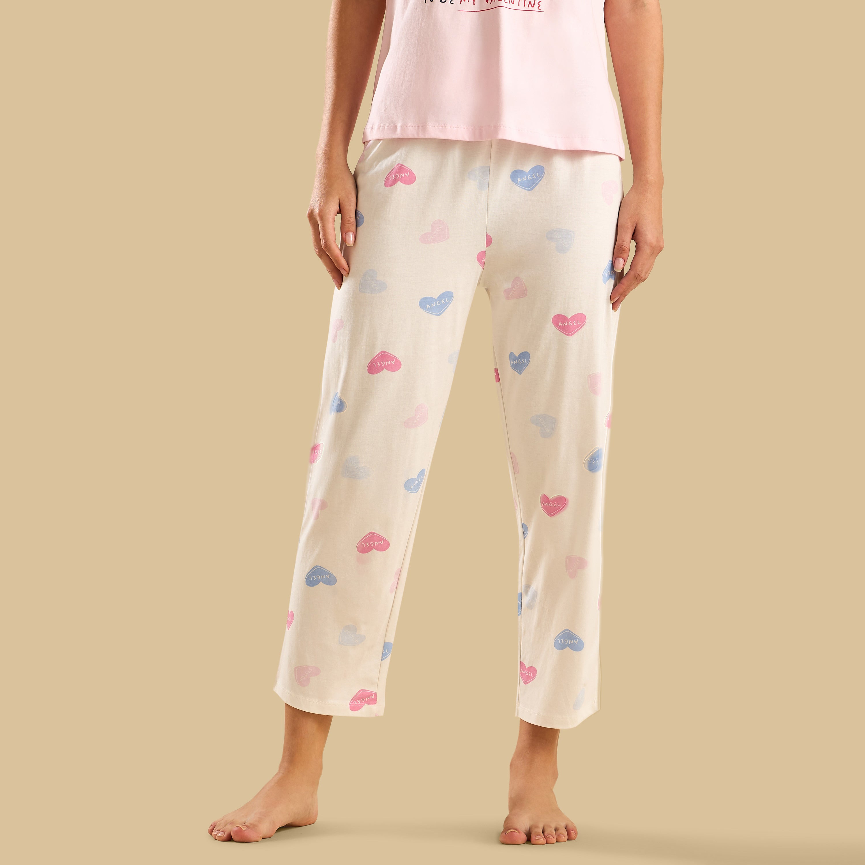 Stitch and Angel Print Cotton Pyjama Set