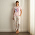 Stitch and Angel Print Cotton Pyjama Set - Pink / XXL