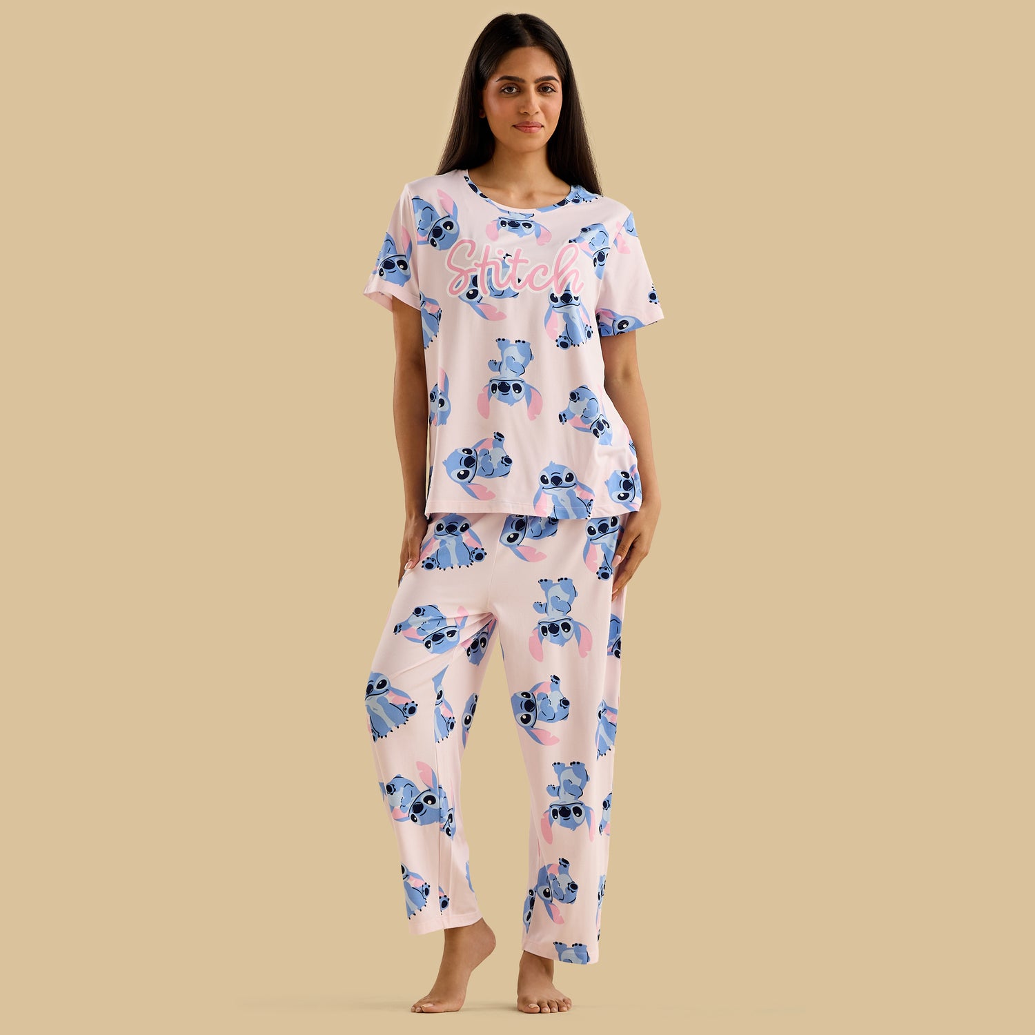 Stitch Print Pyjama Set