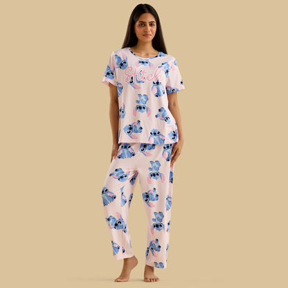 Stitch Print Pyjama Set