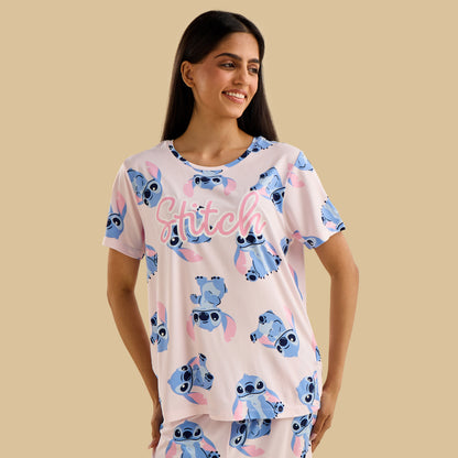 Stitch Print Pyjama Set