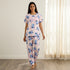 Stitch Print Pyjama Set - Pink / XXL