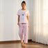 Angel Print Pyjama Set - Pink / XXL