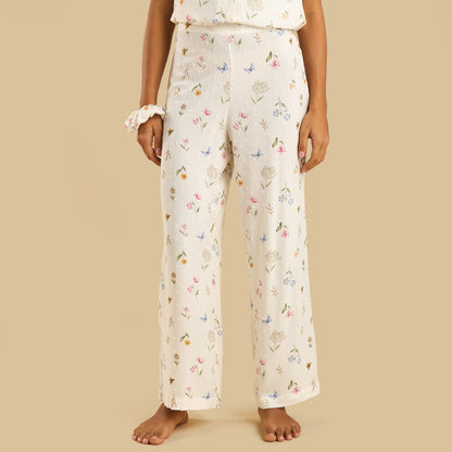 Floral Print Viscose Pyjama Set