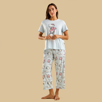 Hello Kitty and Friends Print Pyjama Set