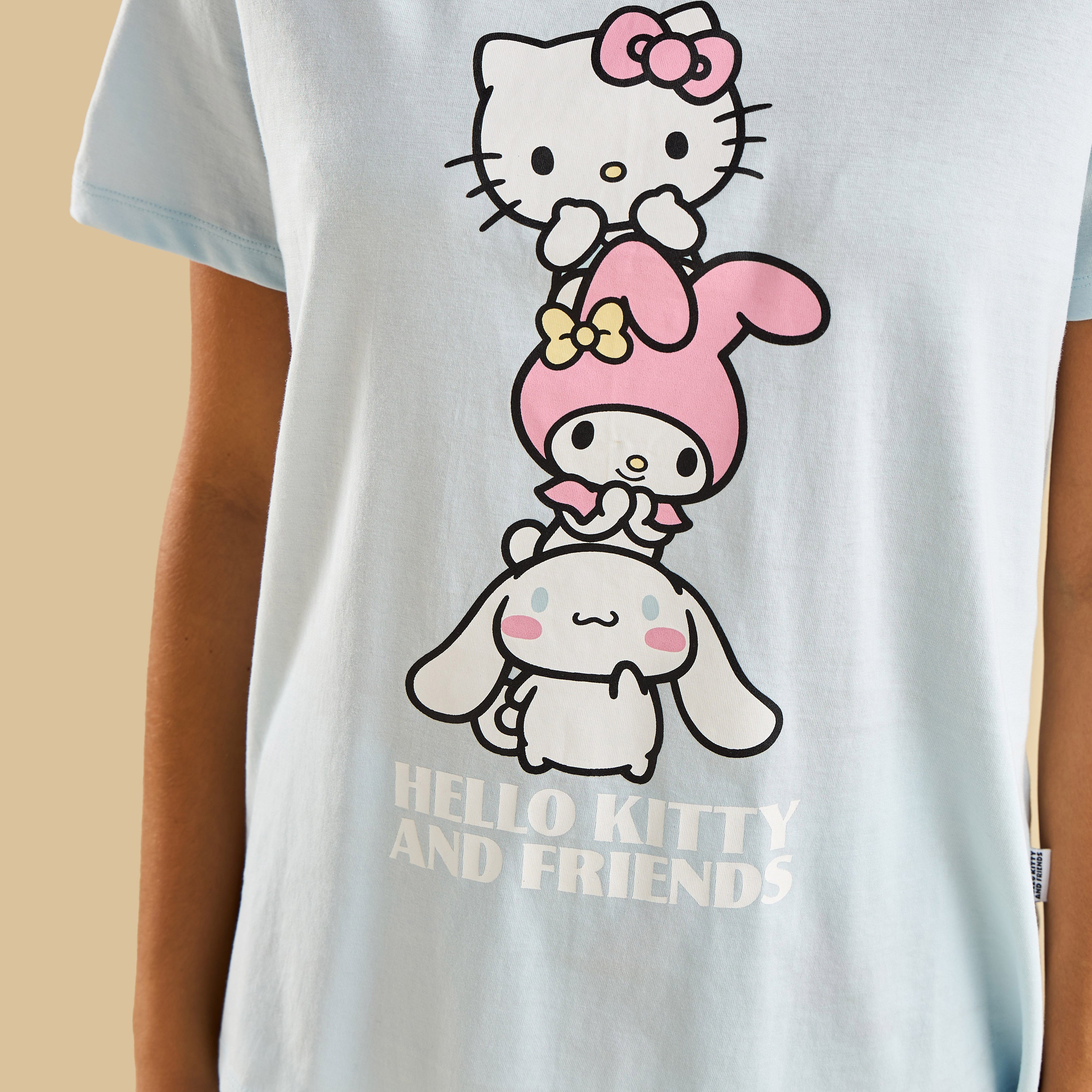 Hello Kitty and Friends Print Pyjama Set