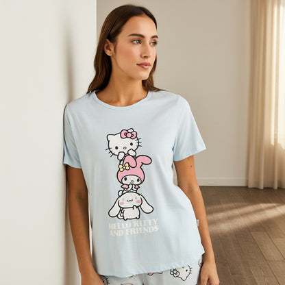 Hello Kitty and Friends Print Pyjama Set