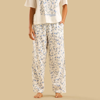 Floral Print Cotton Pyjama Set