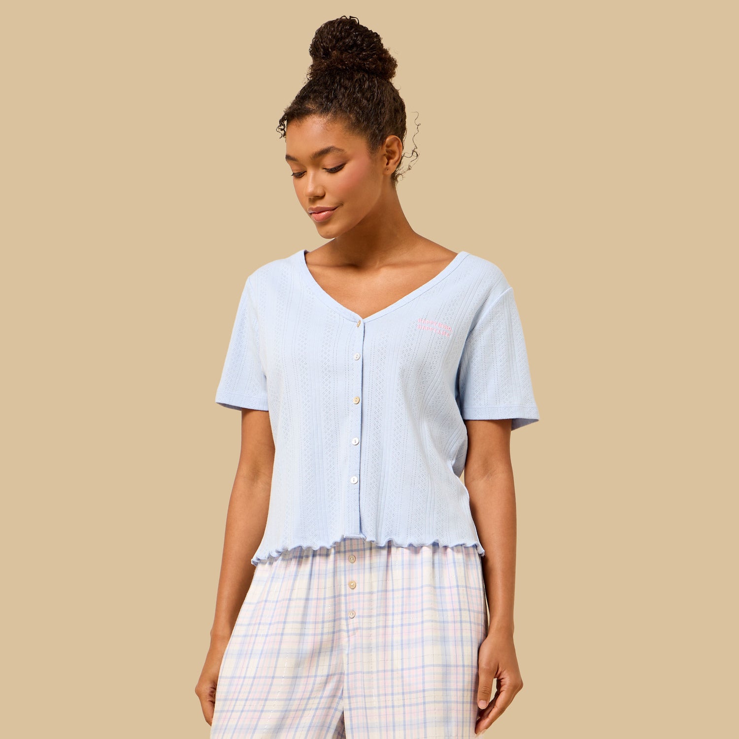 Checked Cotton Pyjama Set