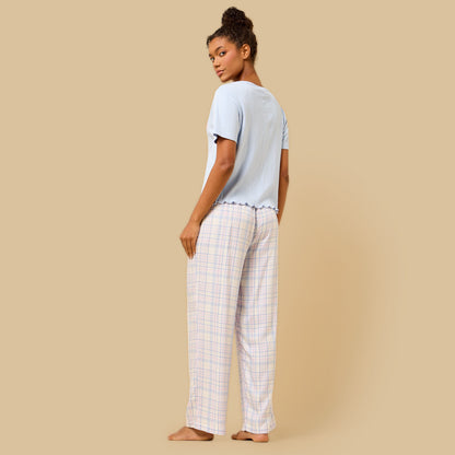 Checked Cotton Pyjama Set