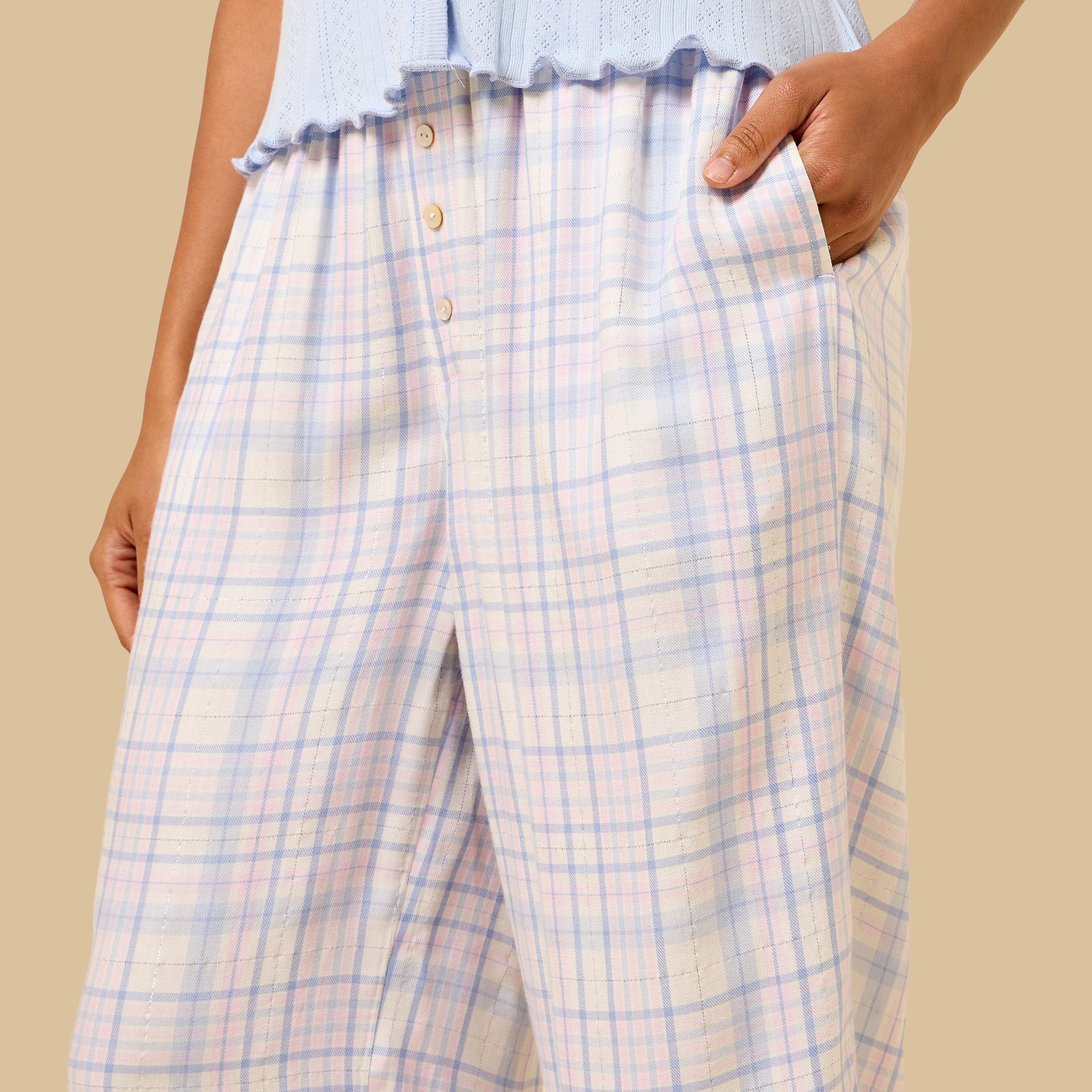Checked Cotton Pyjama Set