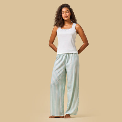 Striped Viscose Pyjama Set