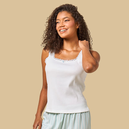 Striped Viscose Pyjama Set