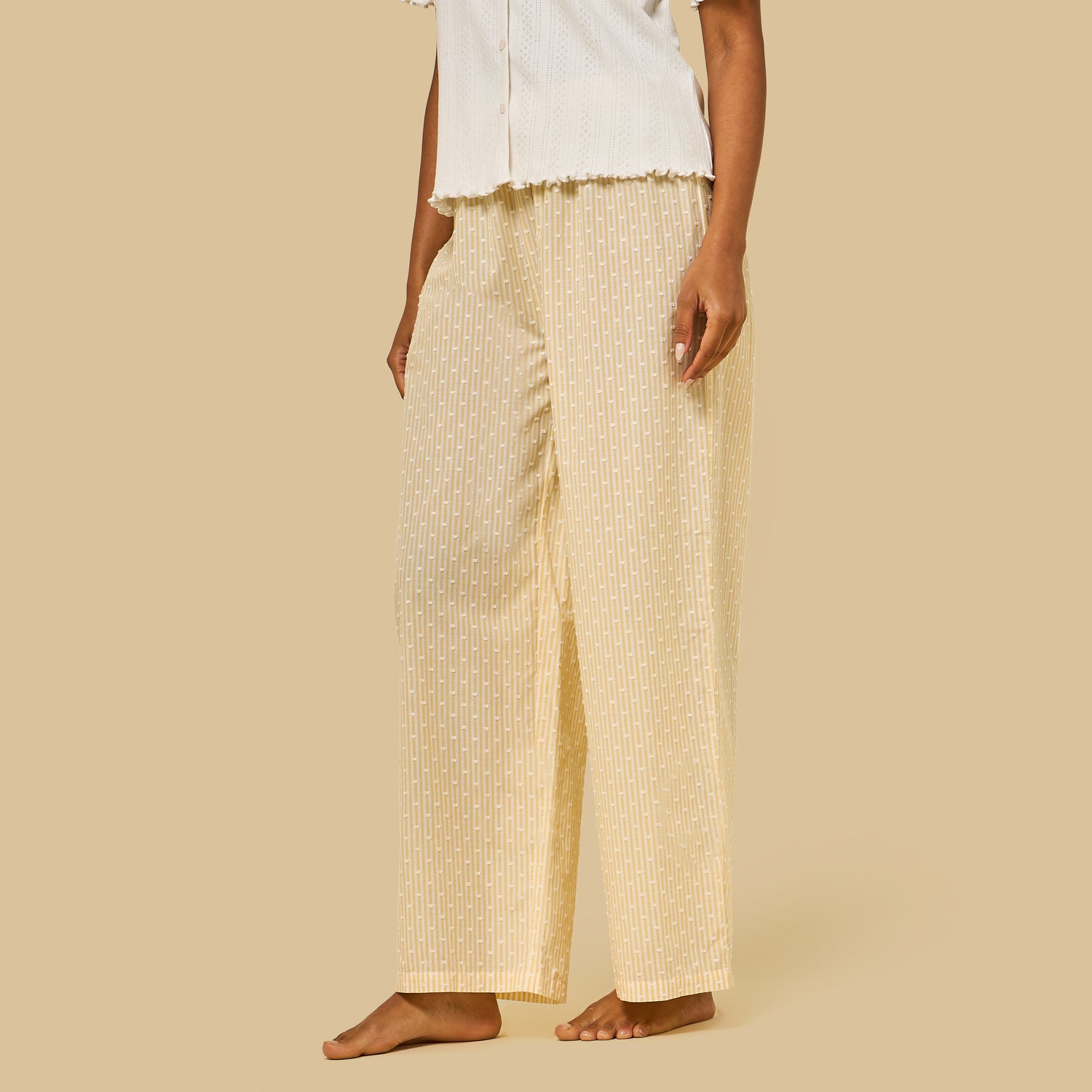 Textured Pointelle Dobby Pyjama Set