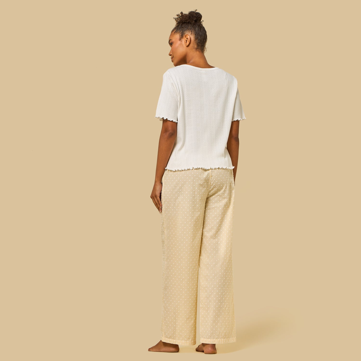 Textured Pointelle Dobby Pyjama Set