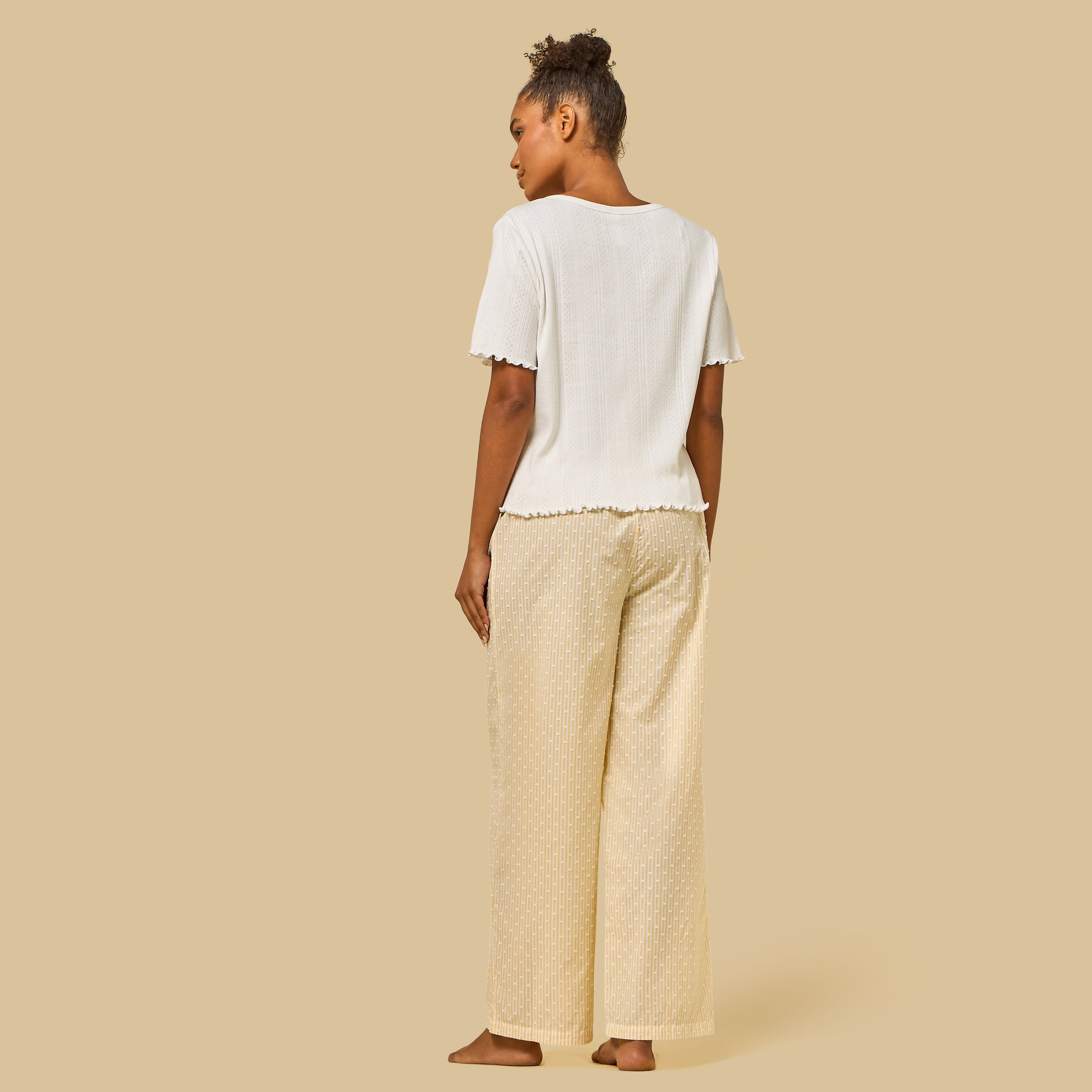 Textured Pointelle Dobby Pyjama Set
