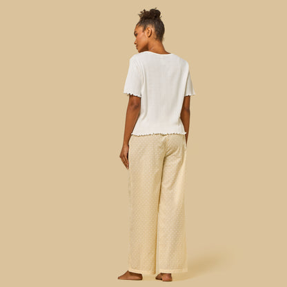 Textured Pointelle Dobby Pyjama Set