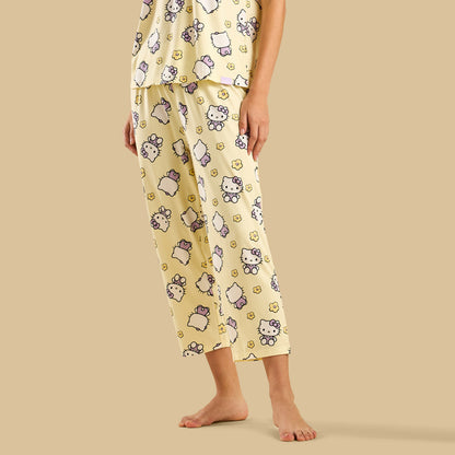 Hello Kitty Print Pyjama Set
