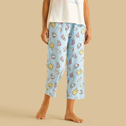 Hello Kitty and Friends Print Cotton Pyjama Set