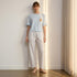 Striped Cotton Pyjama Set - Blue / XXL