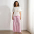 Checked Cotton Pyjama Set - Cream / XXL