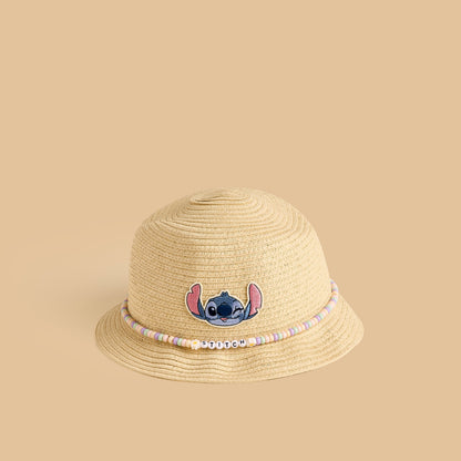 Stitch Applique Hat - Cream / 12-16