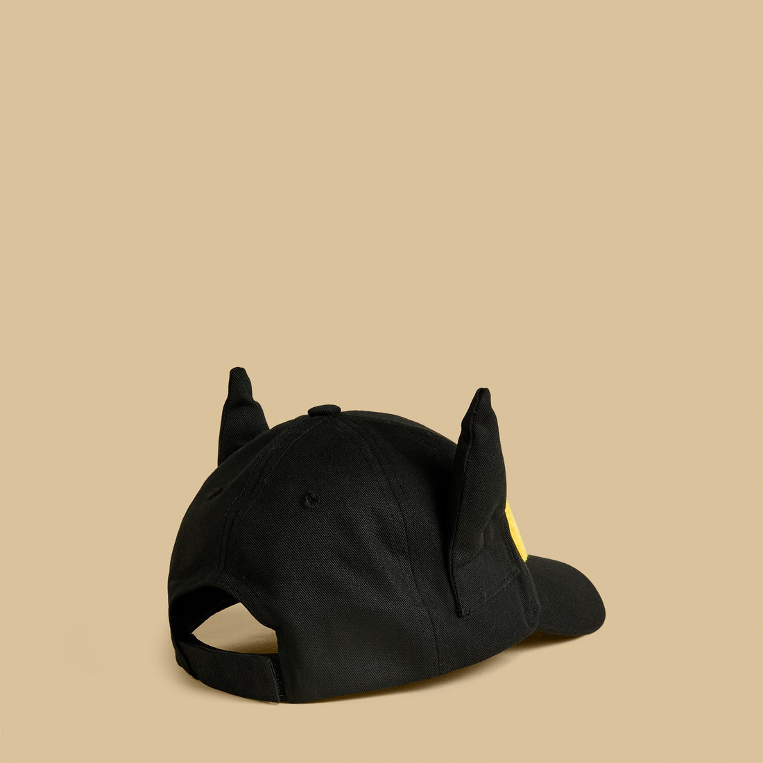 Batman Ear Applique Cap with Hook and Loop Strap Closure