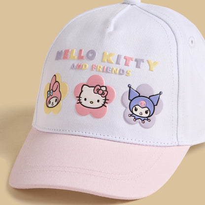 Hello Kitty and Friends Applique Cap with Hook and Loop Strap Closure