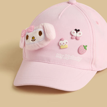 My Melody Accent Cap with Hook and Loop Strap Closure