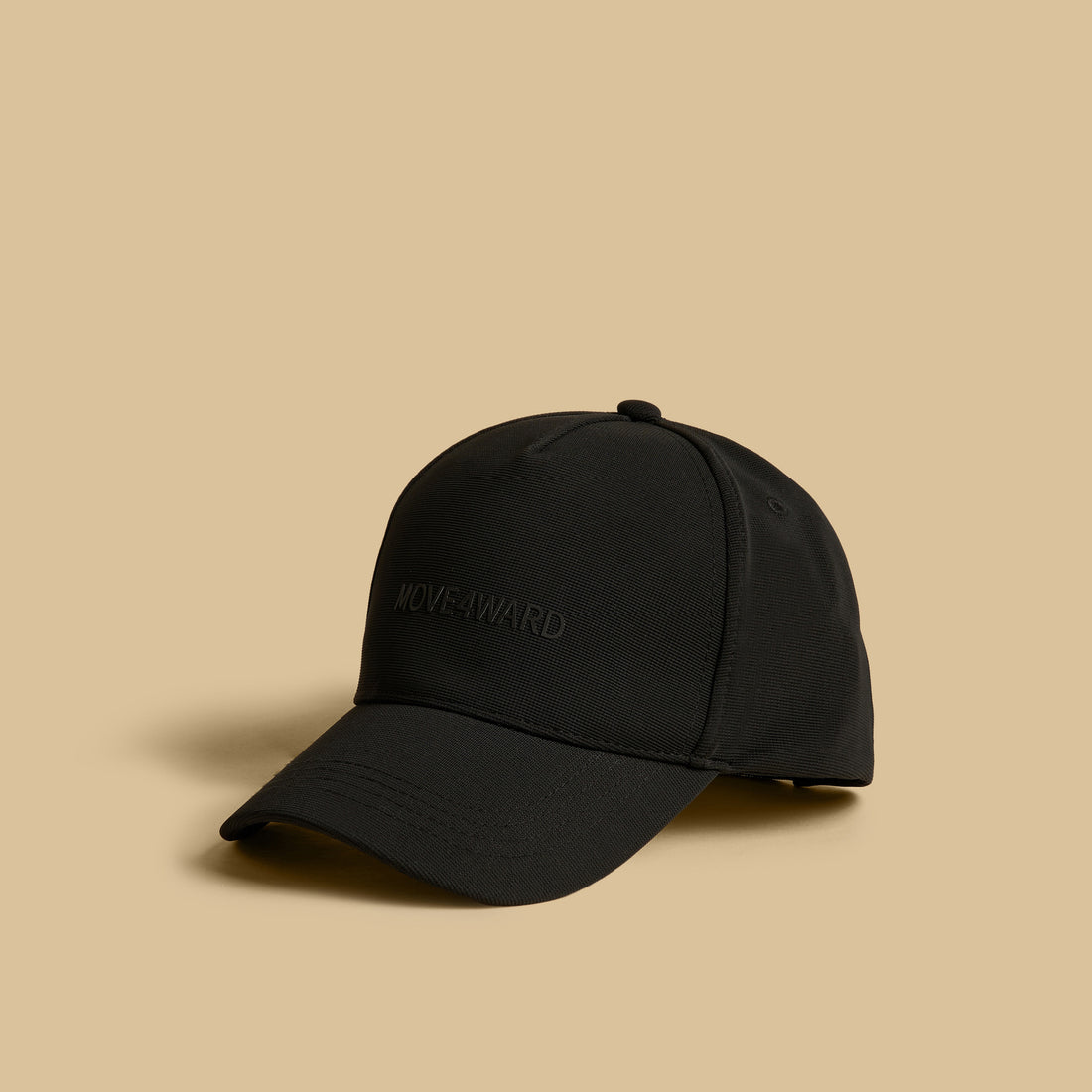 Typographic Accent Cap with Hook and Loop Strap Closure - Black / 06-11