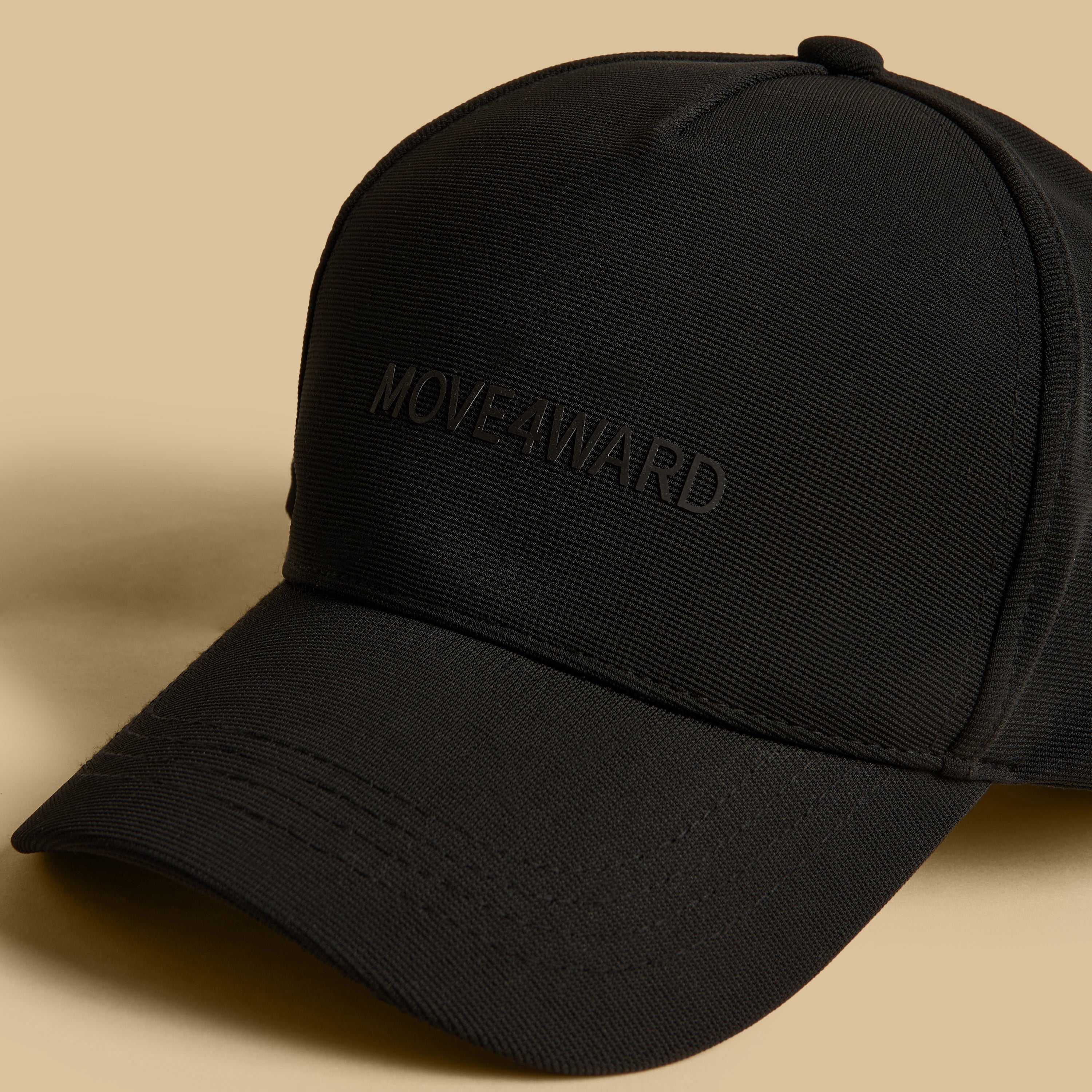 Typographic Accent Cap with Hook and Loop Strap Closure