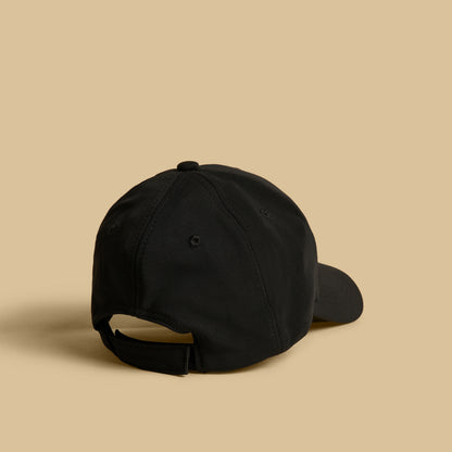 Typographic Accent Cap with Hook and Loop Strap Closure