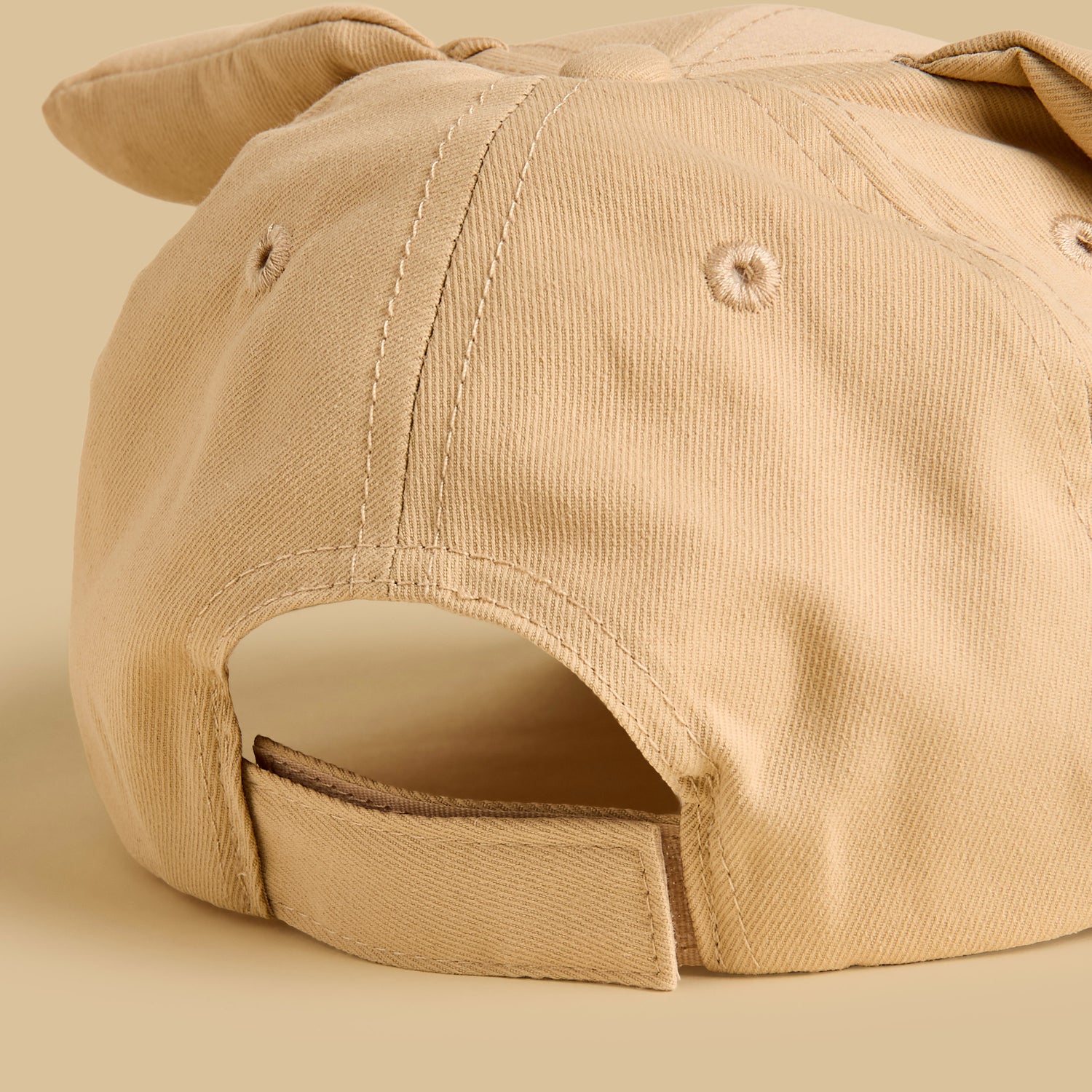 Puppy Applique Cap with Hook and Loop Strap Closure