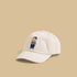 Bear Embroidered Cap with Hook and Loop Strap Closure - Cream / 12-16