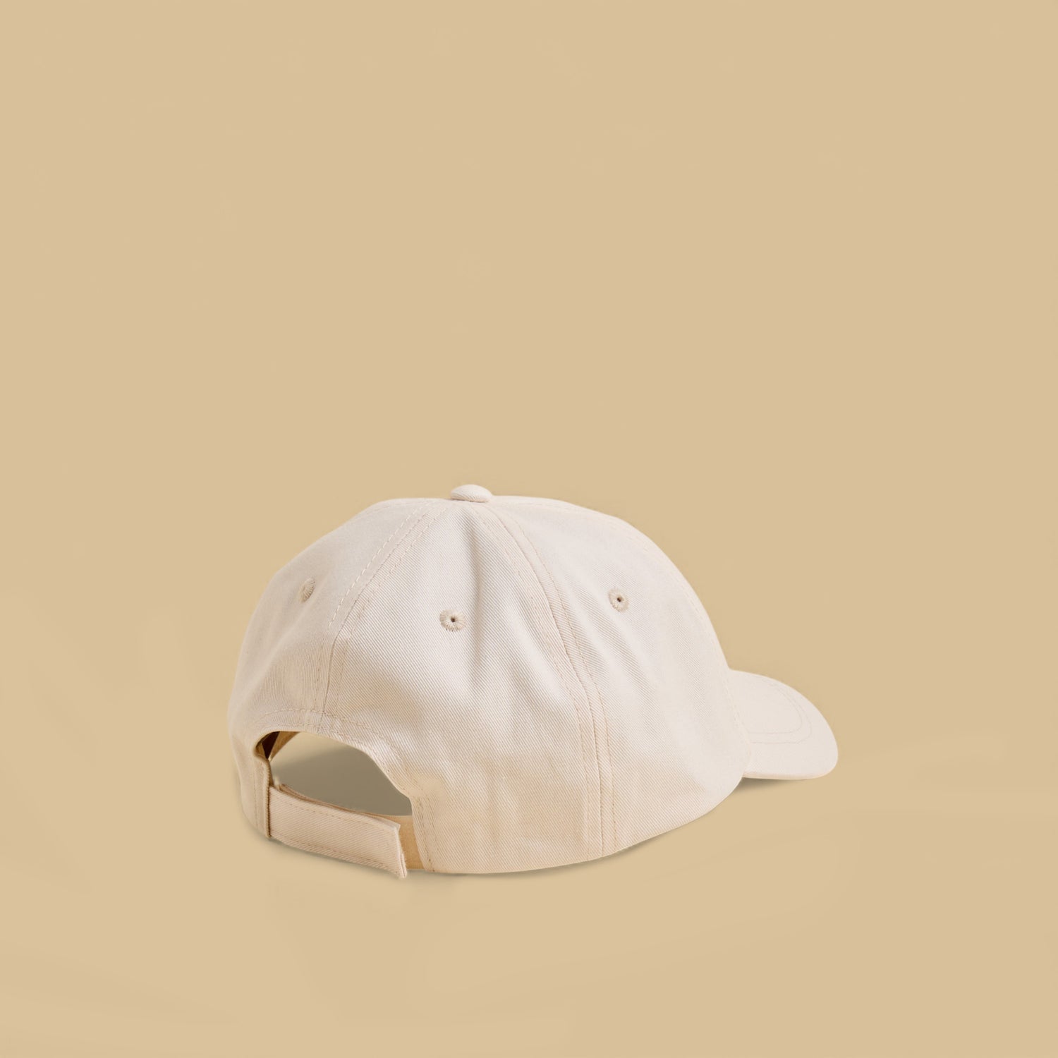 Bear Embroidered Cap with Hook and Loop Strap Closure