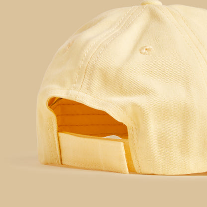 Bow Embellished Cap with Hook and Loop Closure