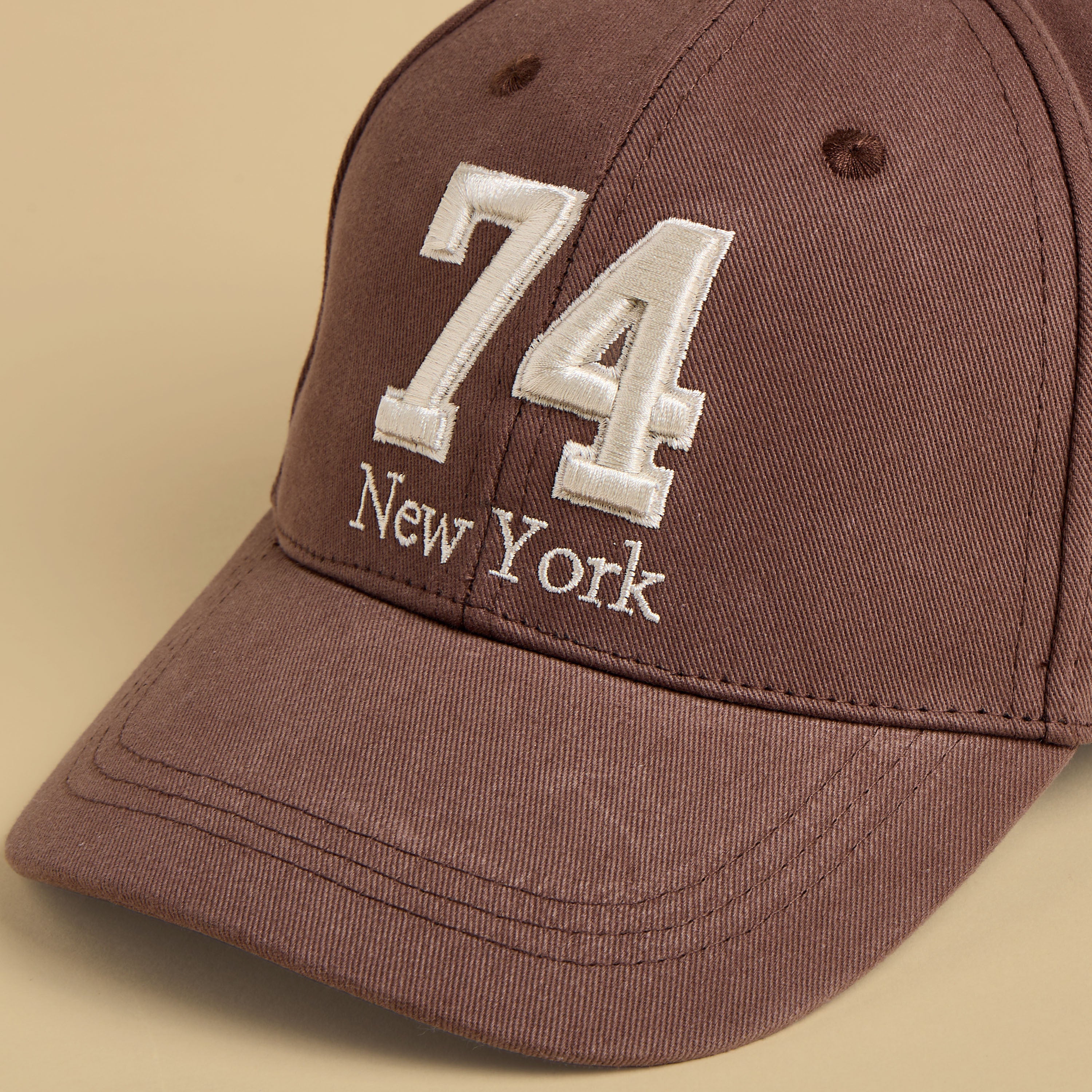 Embroidered Cap with Hook and Loop Strap Closure