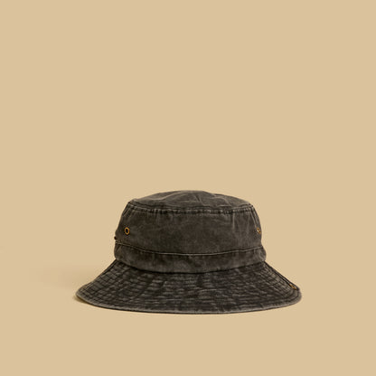 Metallic Eyelet Detail Hat - Black