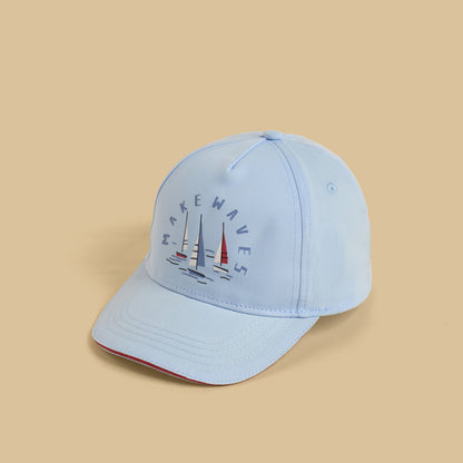Nautical Print Cap with Snap Back Closure - Blue / 3-5 yrs