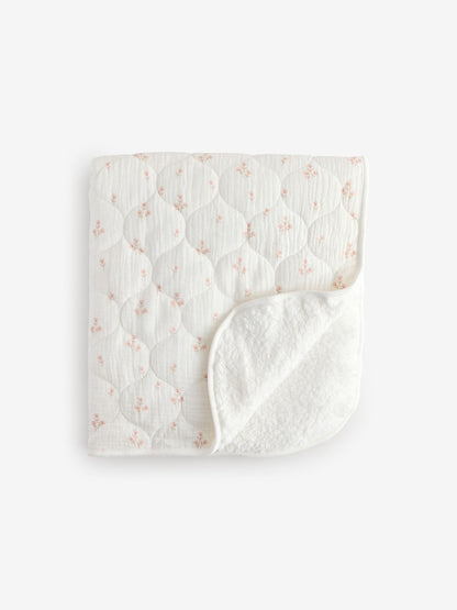 Delicate Floral Muslin Baby Fleece Blanket