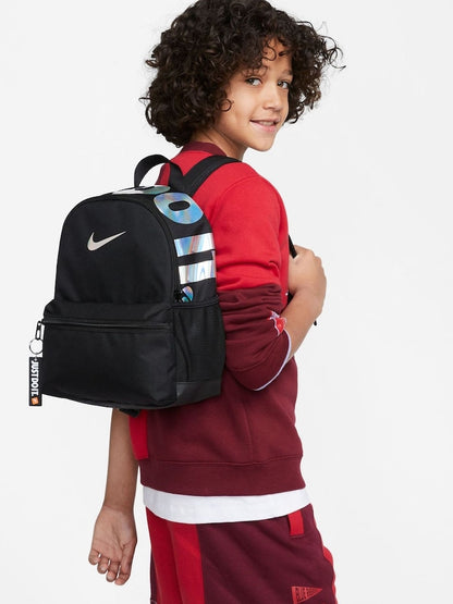 Nike Black/chrome Kids Mini Brasilia JDI Backpack - Size One