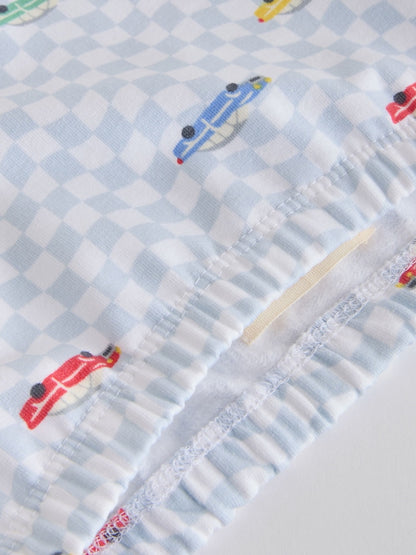 Cath Kidston Blue Checkerboard Transport Baby Sweatshirt and Joggers Set - Size Up to 1 Month (56cm)