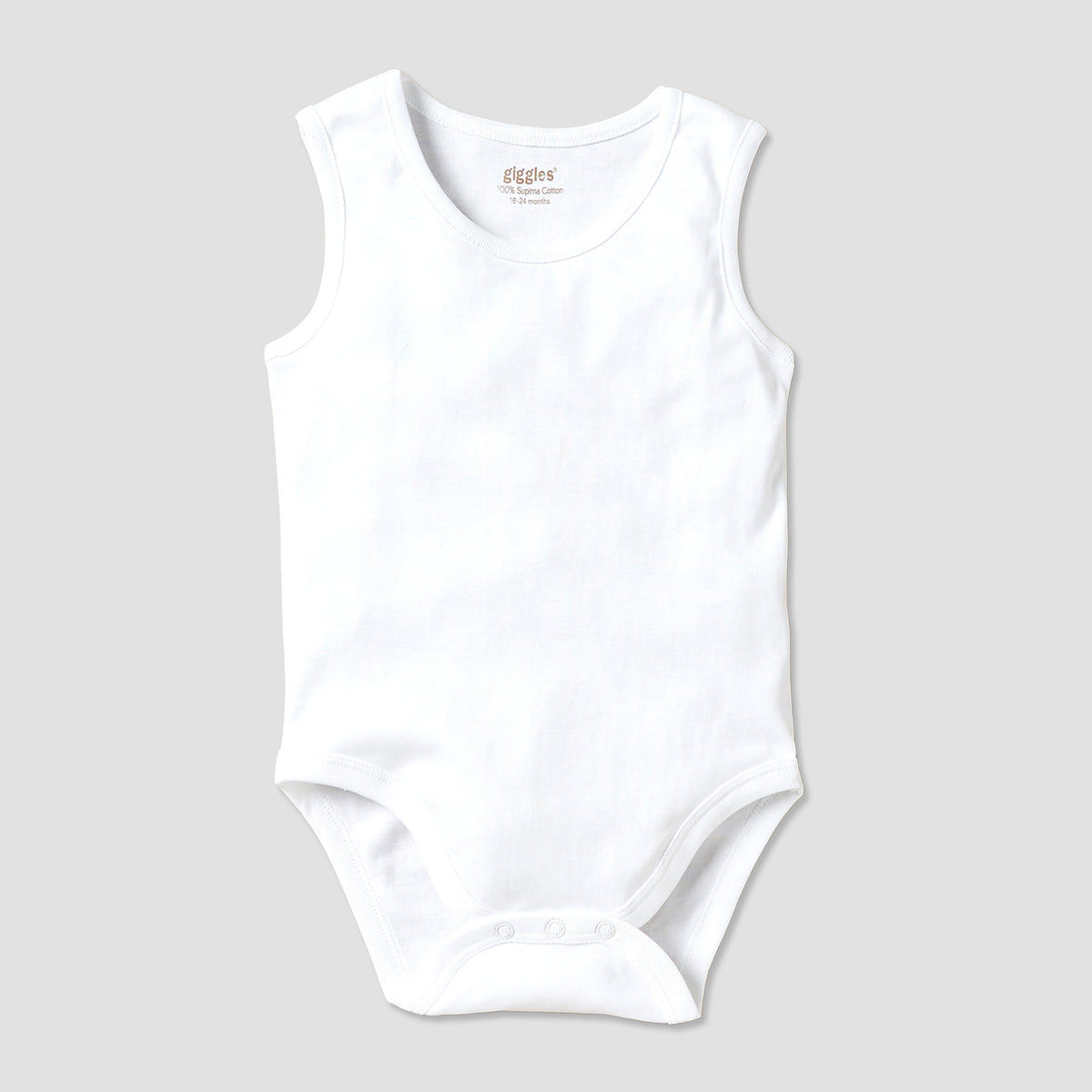 Giggles Solid Sleeveless Bodysuit