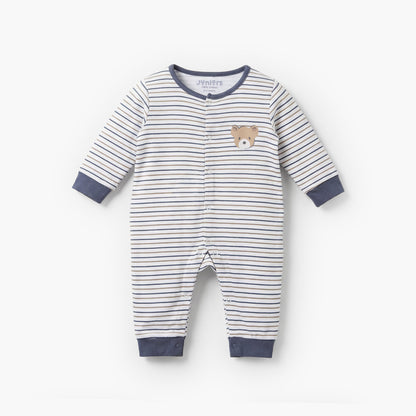 Pack of 3 Juniors Cotton Crew Neck Long Sleeves Sleepsuit with Bear Print