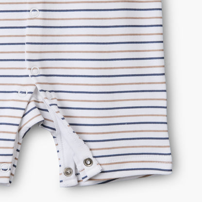 Pack of 3 Juniors Round Neck Short Sleeves Romper with Bear Print